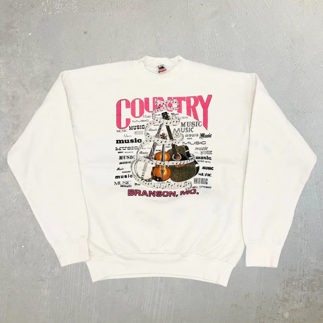 J- Vintage '93 Country Music Graphic Made In USA Crewneck - XL sold by HG Vintage