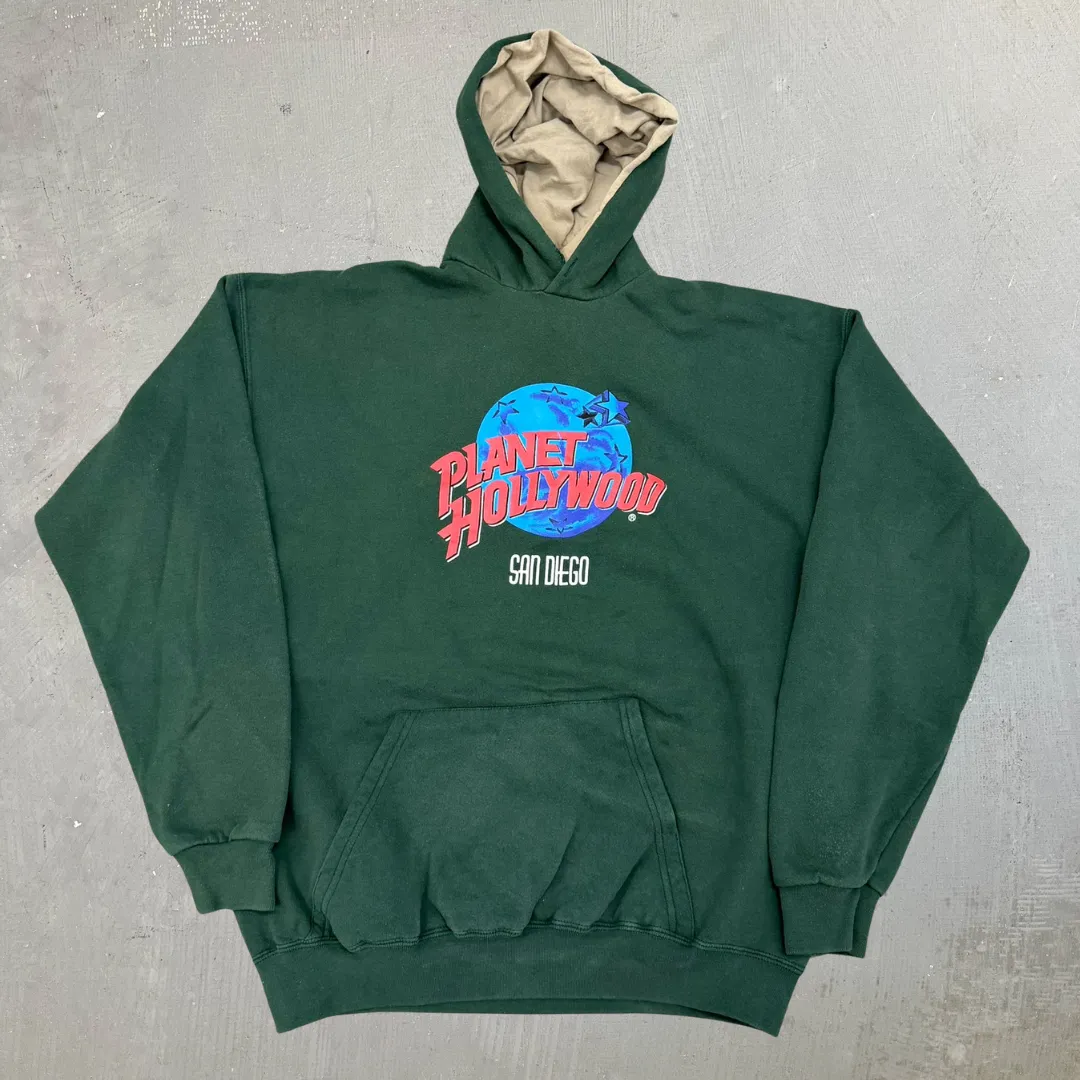 J- Vintage Planet Hollywood San Diego Graphic Made In USA Hoodie - L/XL sold by HG Vintage