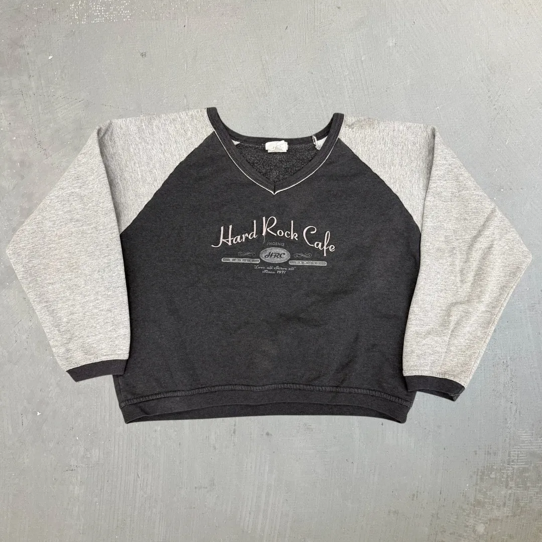 J- Vintage Wmn's Hard Rock Cafe Phoenix Graphic Made In USA Cropped Crewneck - M sold by HG Vintage