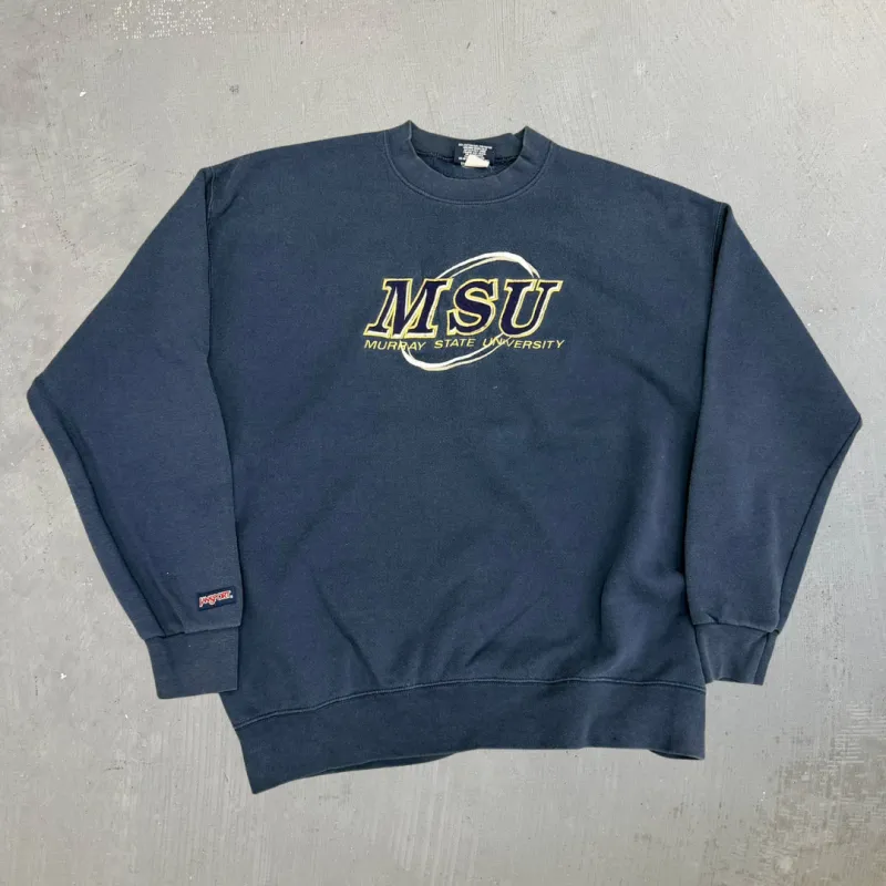 J- Vintage Murray State University Embroidered Text Made In USA Crewneck - XL sold by HG Vintage