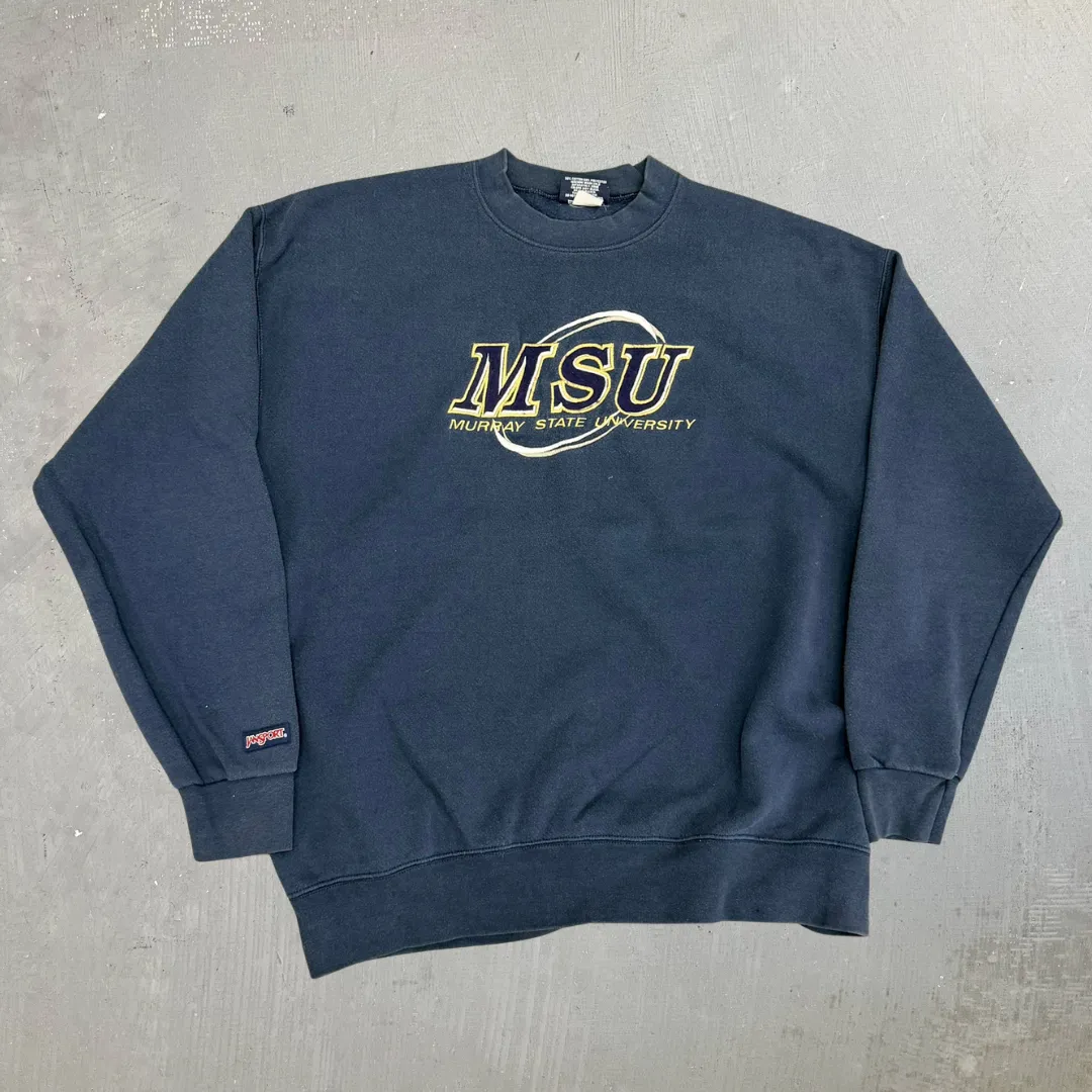 J- Vintage Murray State University Embroidered Text Made In USA Crewneck - XL sold by HG Vintage