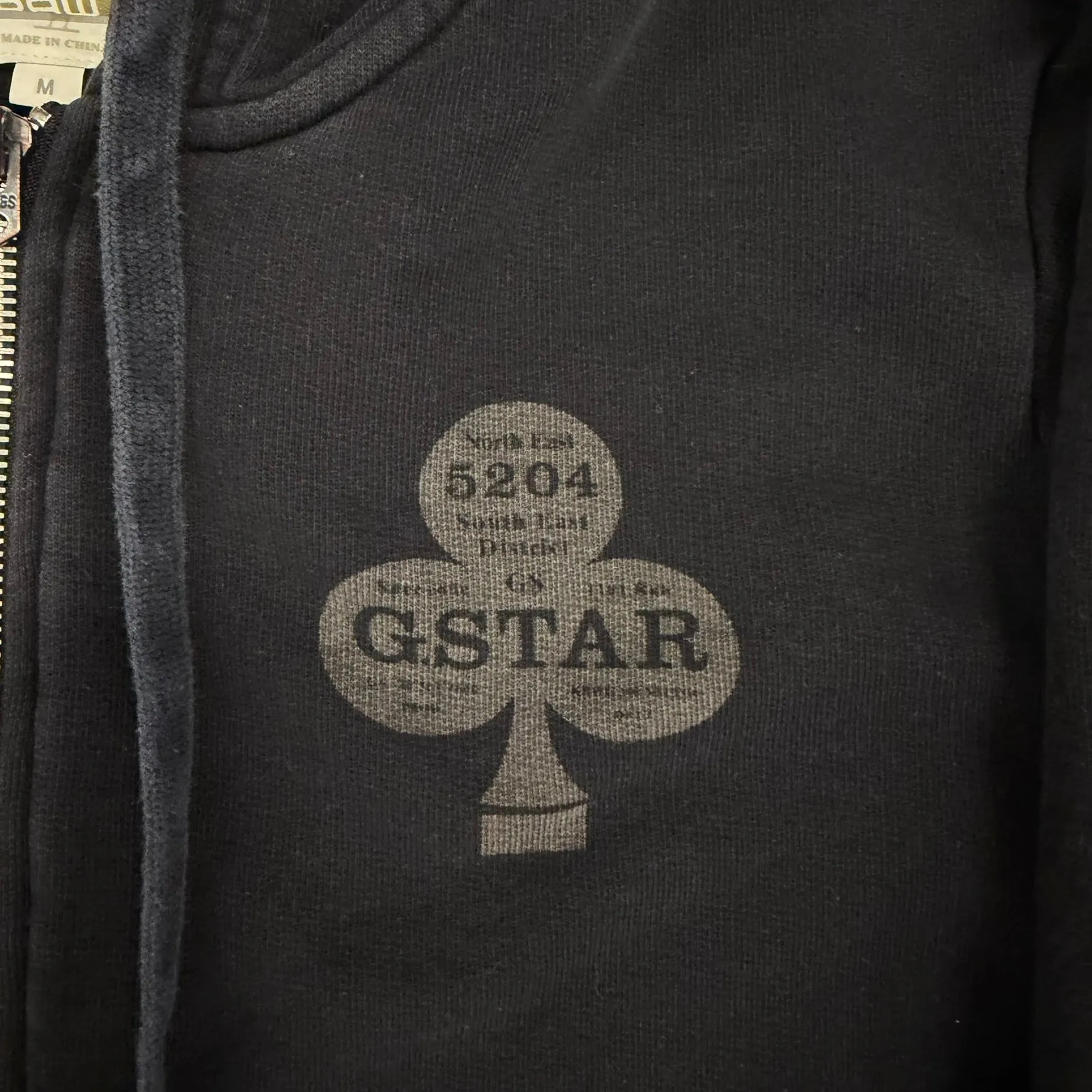 J- Vintage G Star Raw Cargo Line Black Zip Up Hoodie - M sold by HG Vintage product image thumbnail 2