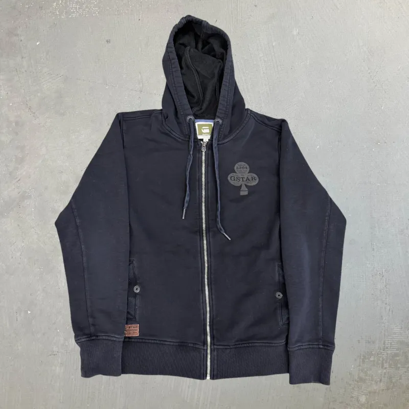 J- Vintage G Star Raw Cargo Line Black Zip Up Hoodie - M sold by HG Vintage