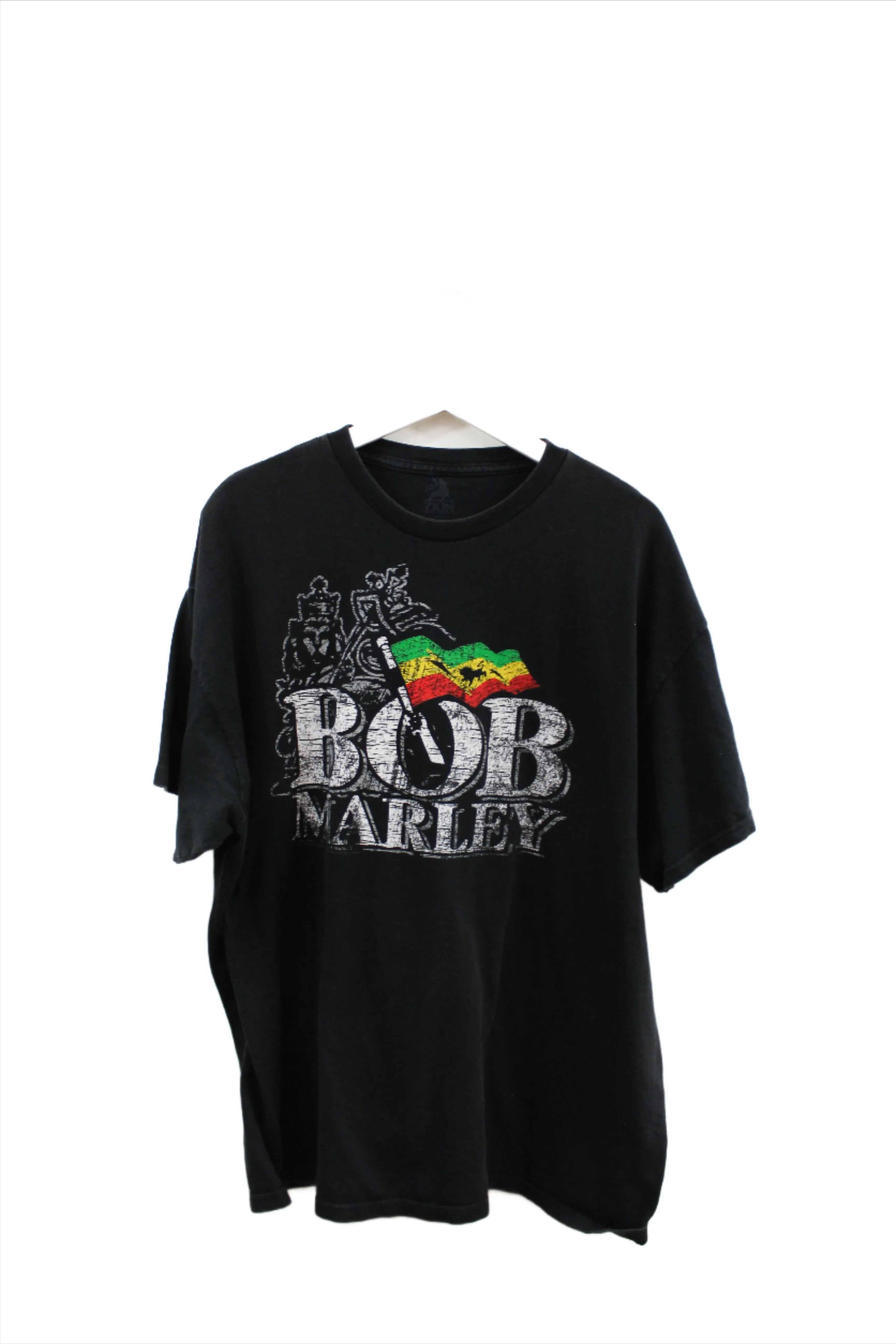 X - Bob Marley Script & Flag Tee sold by HG Vintage