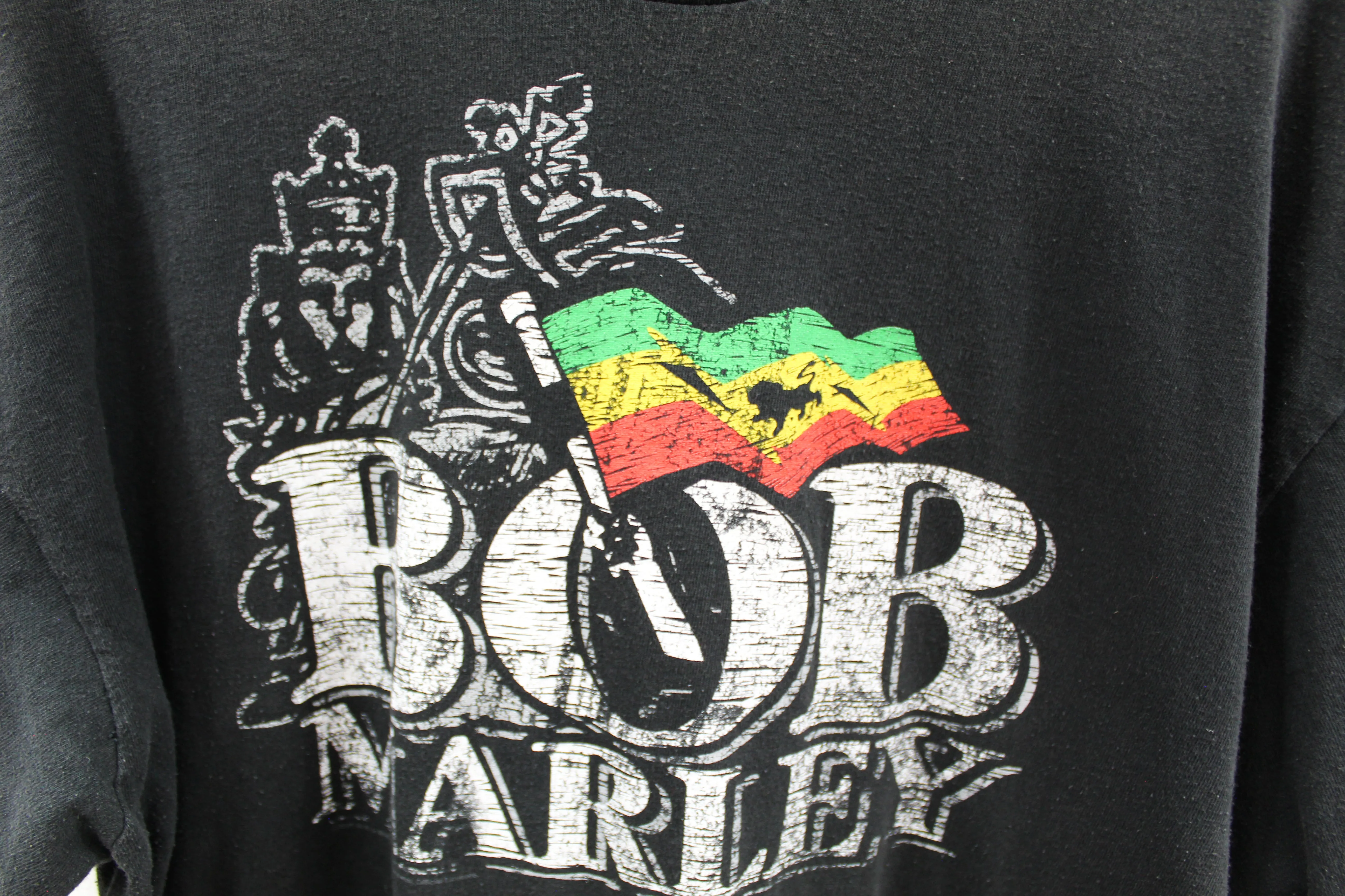 X - Bob Marley Script & Flag Tee sold by HG Vintage product image thumbnail 2