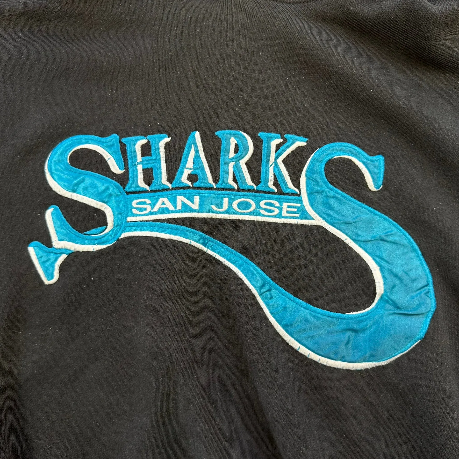 J- Vintage San Jose Shark NHL Starter Embroidered Text Hoodie - L sold by HG Vintage product image thumbnail 2