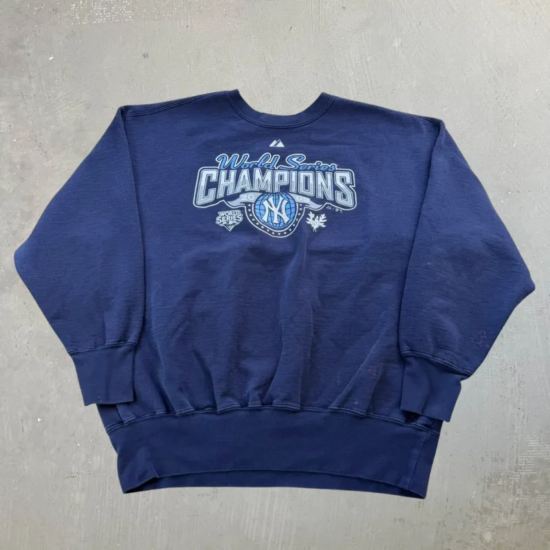 J- Vintage '09 New York Yankees World Series Champions MLB Majestic Crewneck - XL sold by HG Vintage