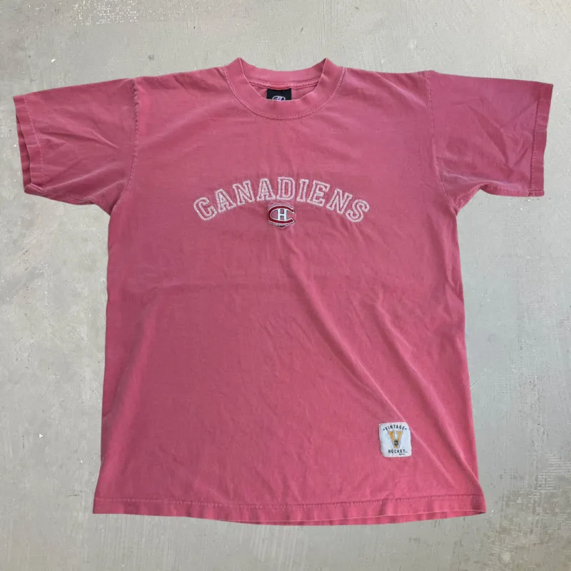 J- Vintage Montreal Canadiens NHL Embroidered Logo Tee - M made by HG Vintage
