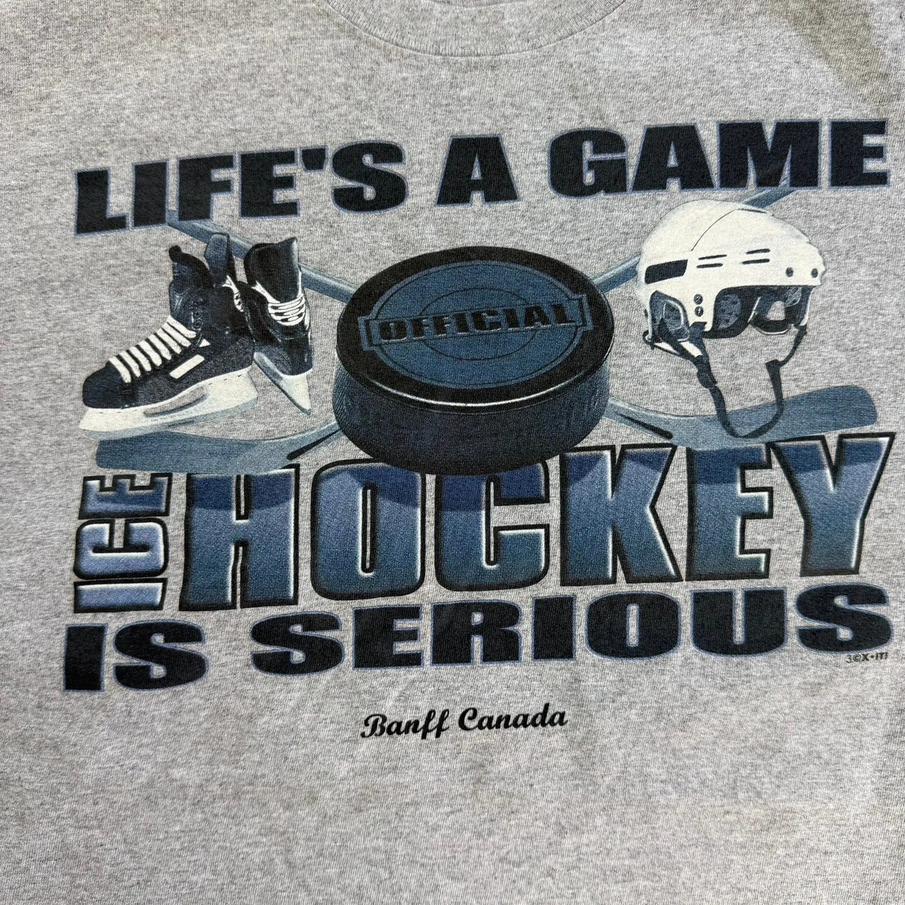 J- Banff Canada Ice Hockey Is Serious Graphic Text Tee - XL sold by HG Vintage product image thumbnail 2