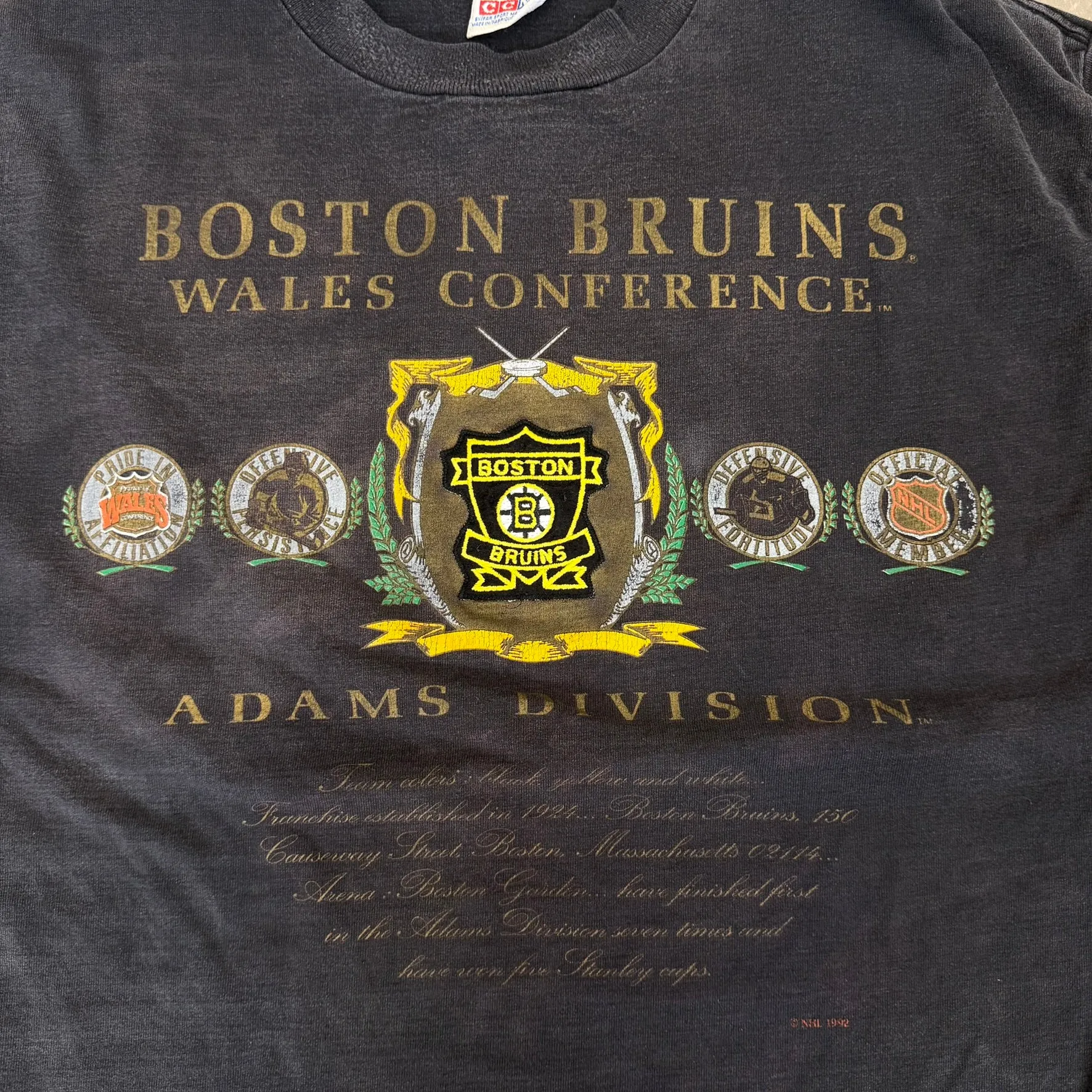 J- Vintage Boston Bruins NHL CCM Logo & Text Long Sleeve Tee - XL sold by HG Vintage product image thumbnail 2