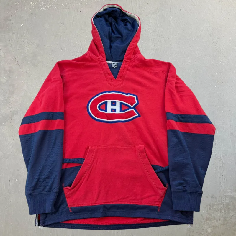 J- Vintage Montreal Canadiens NHL CCM Embroidered Logo Hoodie - L made by HG Vintage