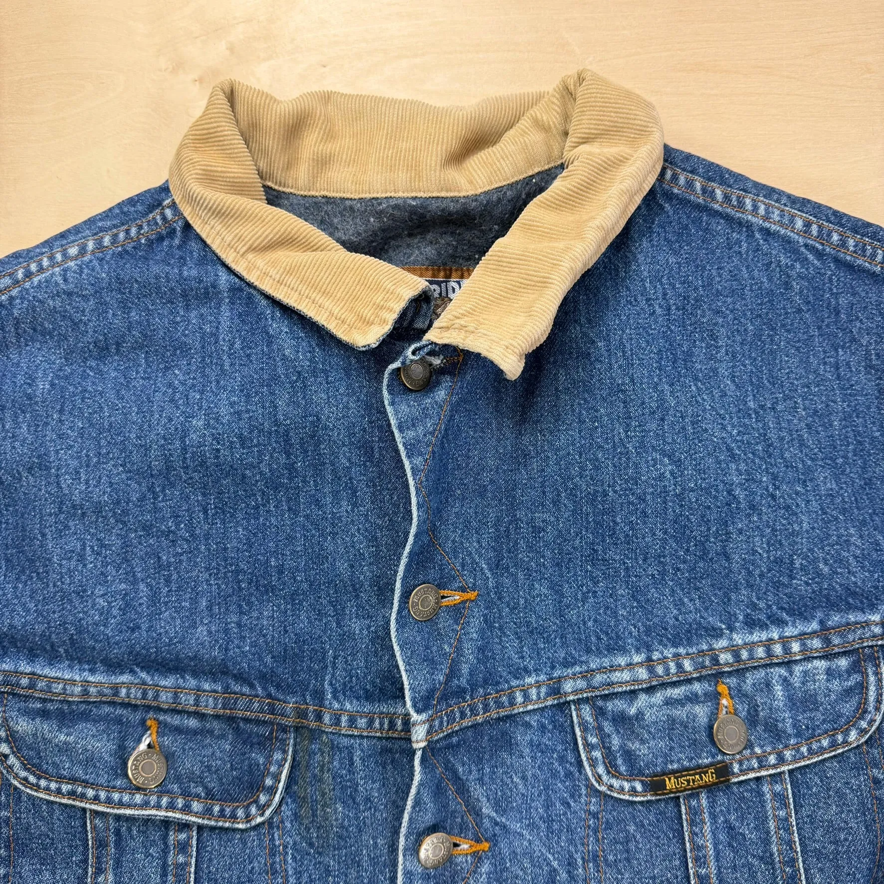 J- Vintage Mustang Storm Rider Blanket Lined Denim Jacket - XL sold by HG Vintage product image thumbnail 2