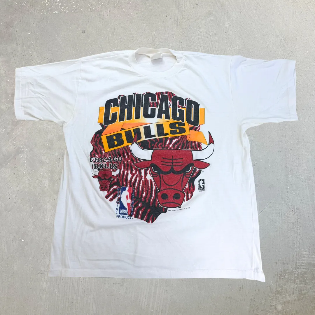 J- Vintage Chicago Bulls NBA Graphic Made In USA Single Stitch Tee - 2XL sold by HG Vintage