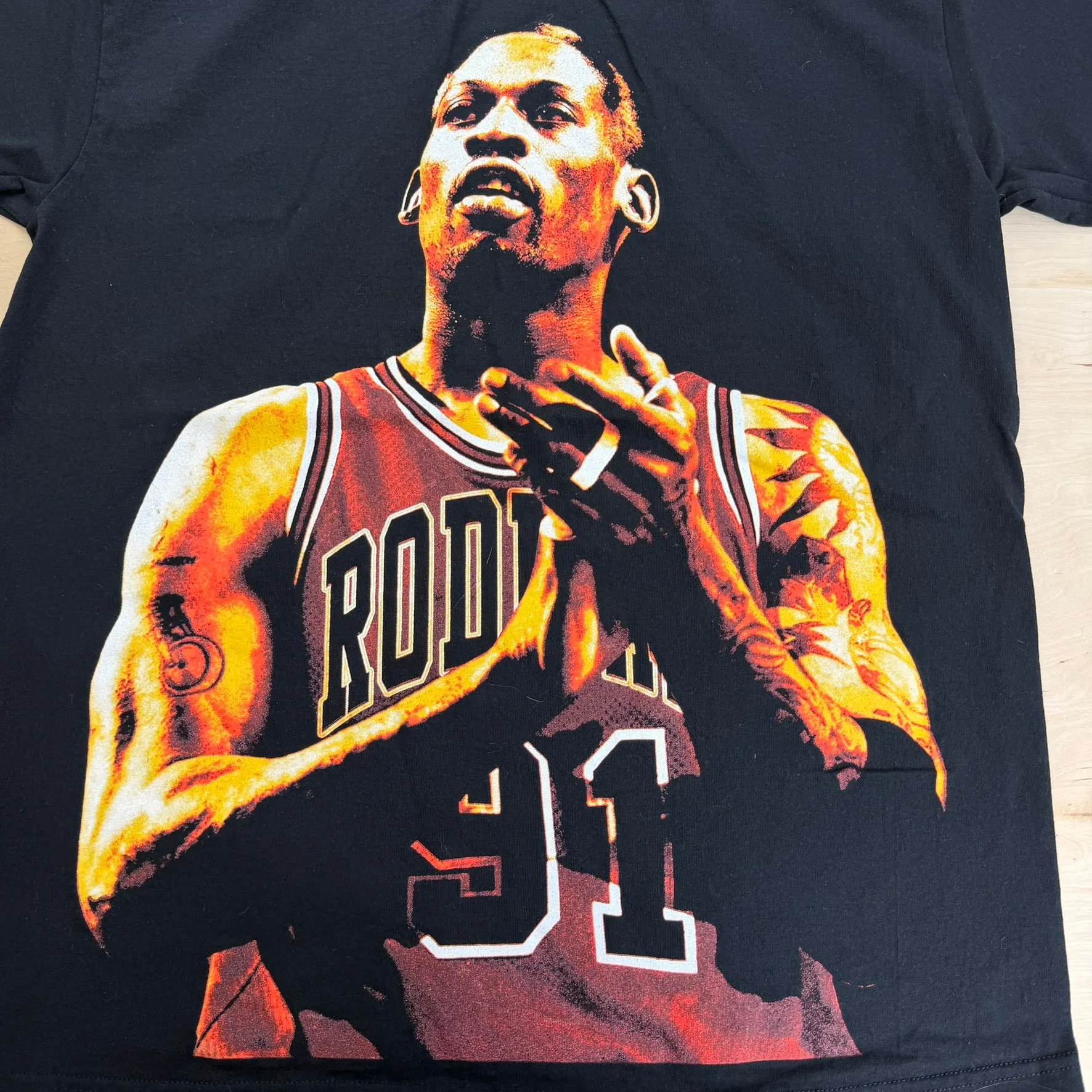 J- Dennis Rodman Apparel Chicago Bulls NBA Picture Tee - L sold by HG Vintage product image thumbnail 2
