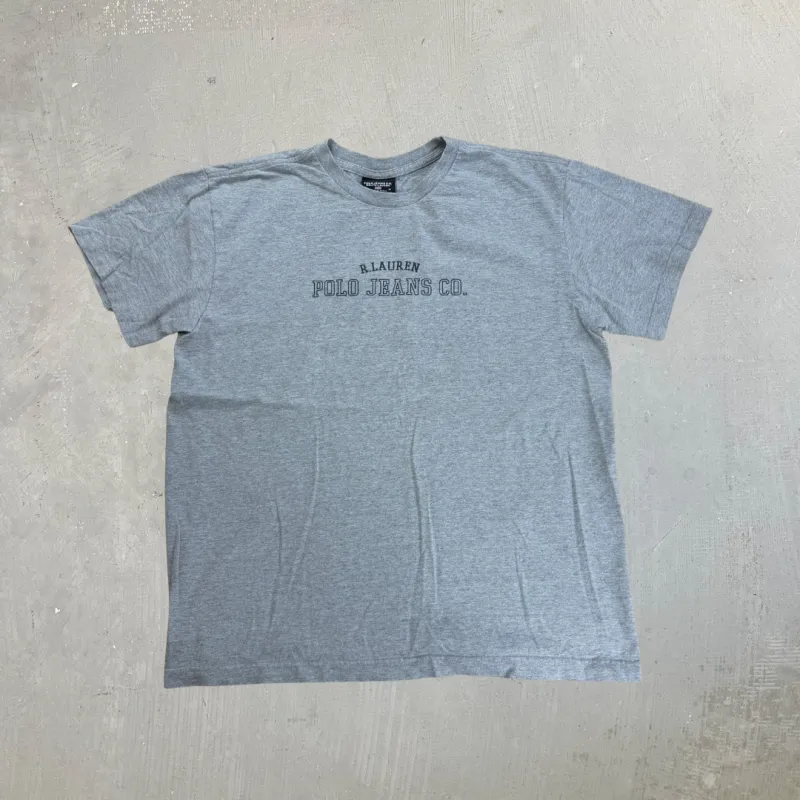J- Vintage Polo Jeans Ralph Lauren Text Tee - M made by HG Vintage