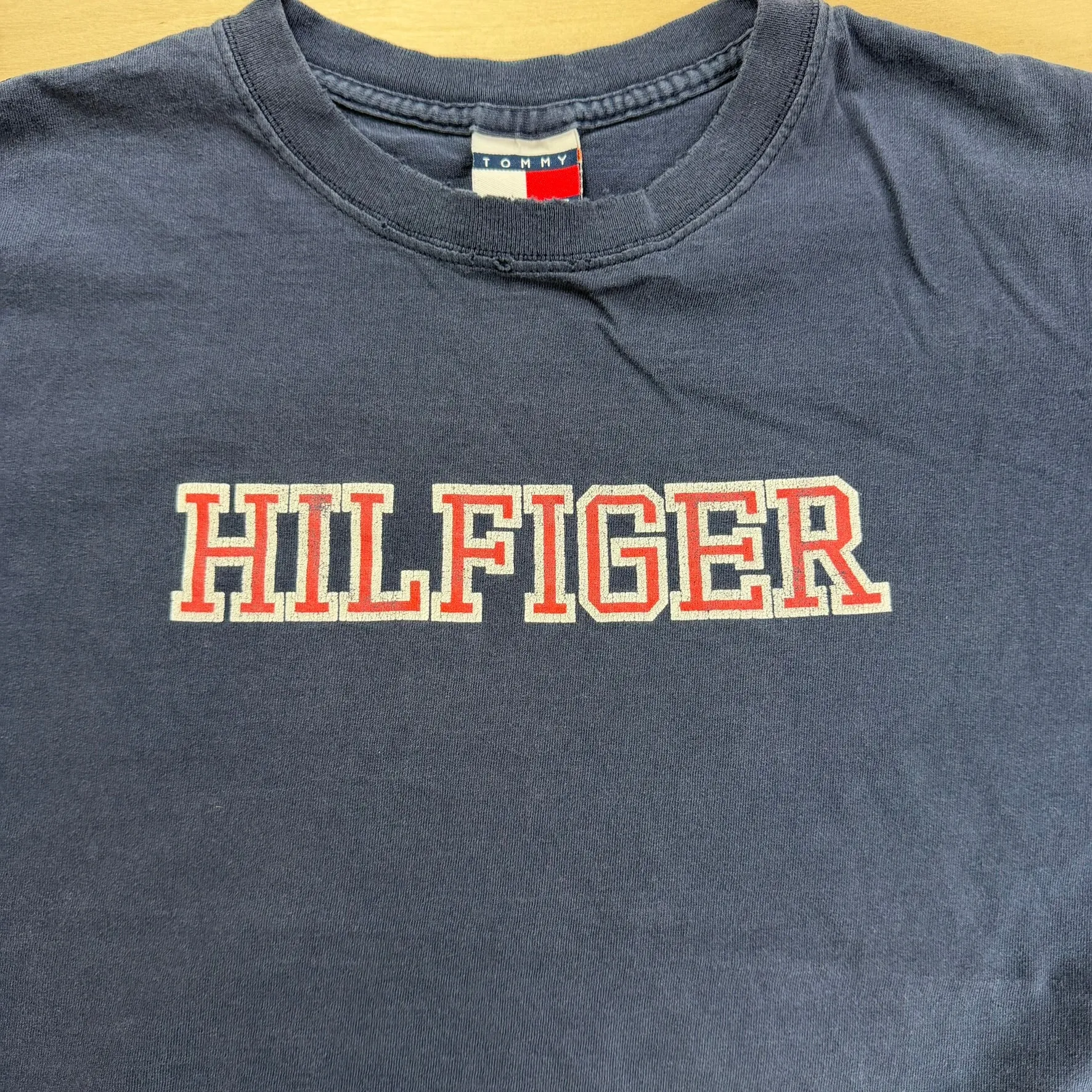 J- Vintage Tommy Hilfiger Text Made In USA Tee - L sold by HG Vintage product image thumbnail 2