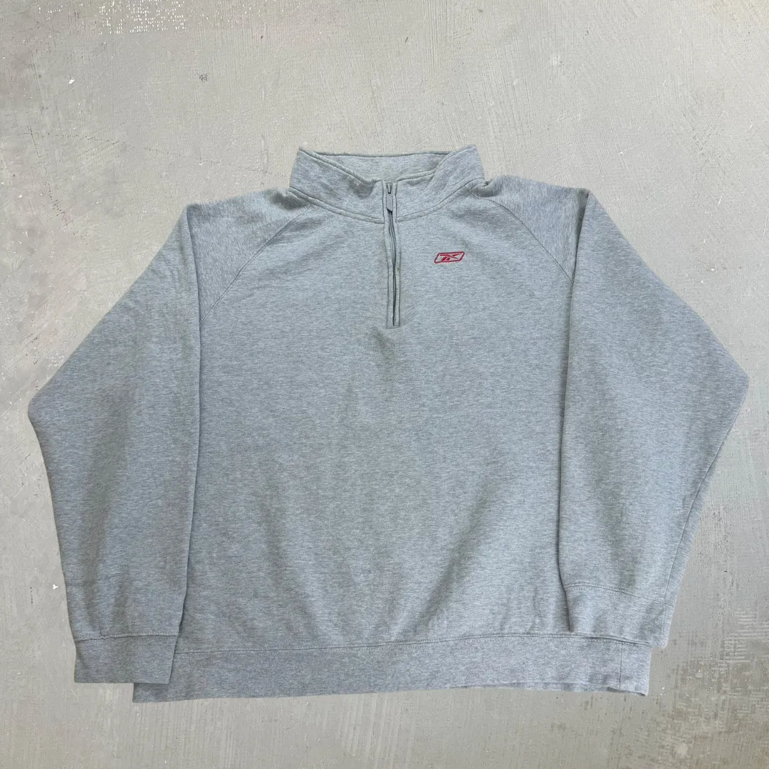 J- Vintage Reebok Embroidered Logo Quarter Zip Crewneck - 2XL sold by HG Vintage