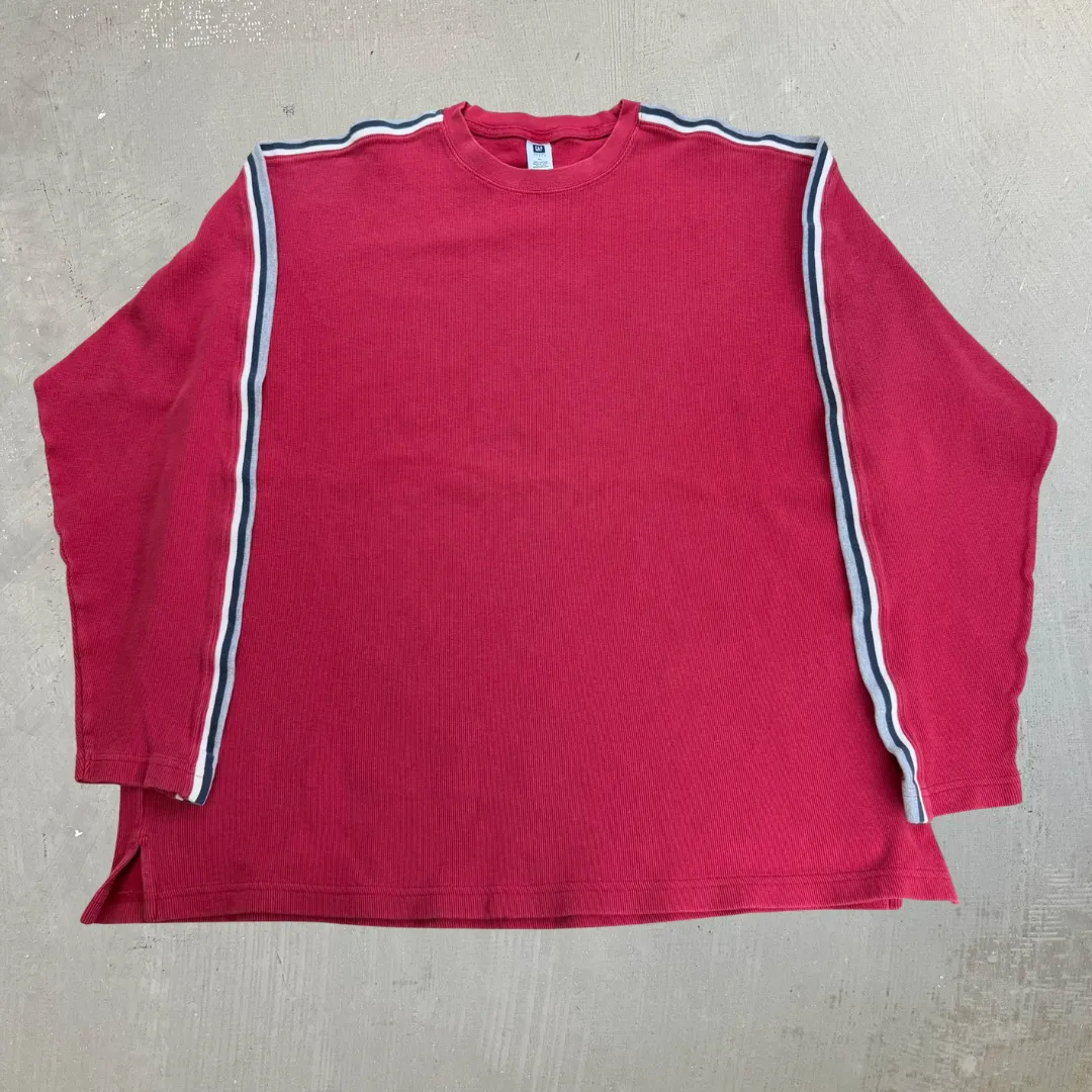 J- Vintage GAP Factory Store Red Blank Long Sleeve Tee - XL sold by HG Vintage