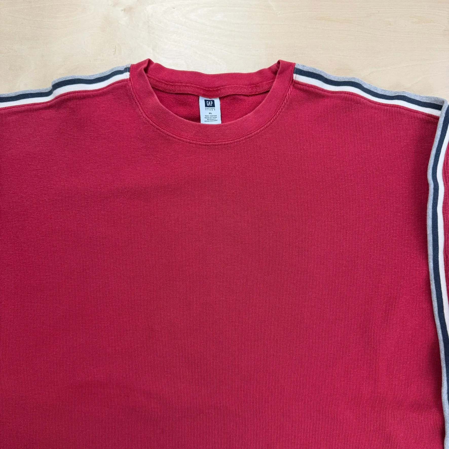 J- Vintage GAP Factory Store Red Blank Long Sleeve Tee - XL sold by HG Vintage product image thumbnail 2