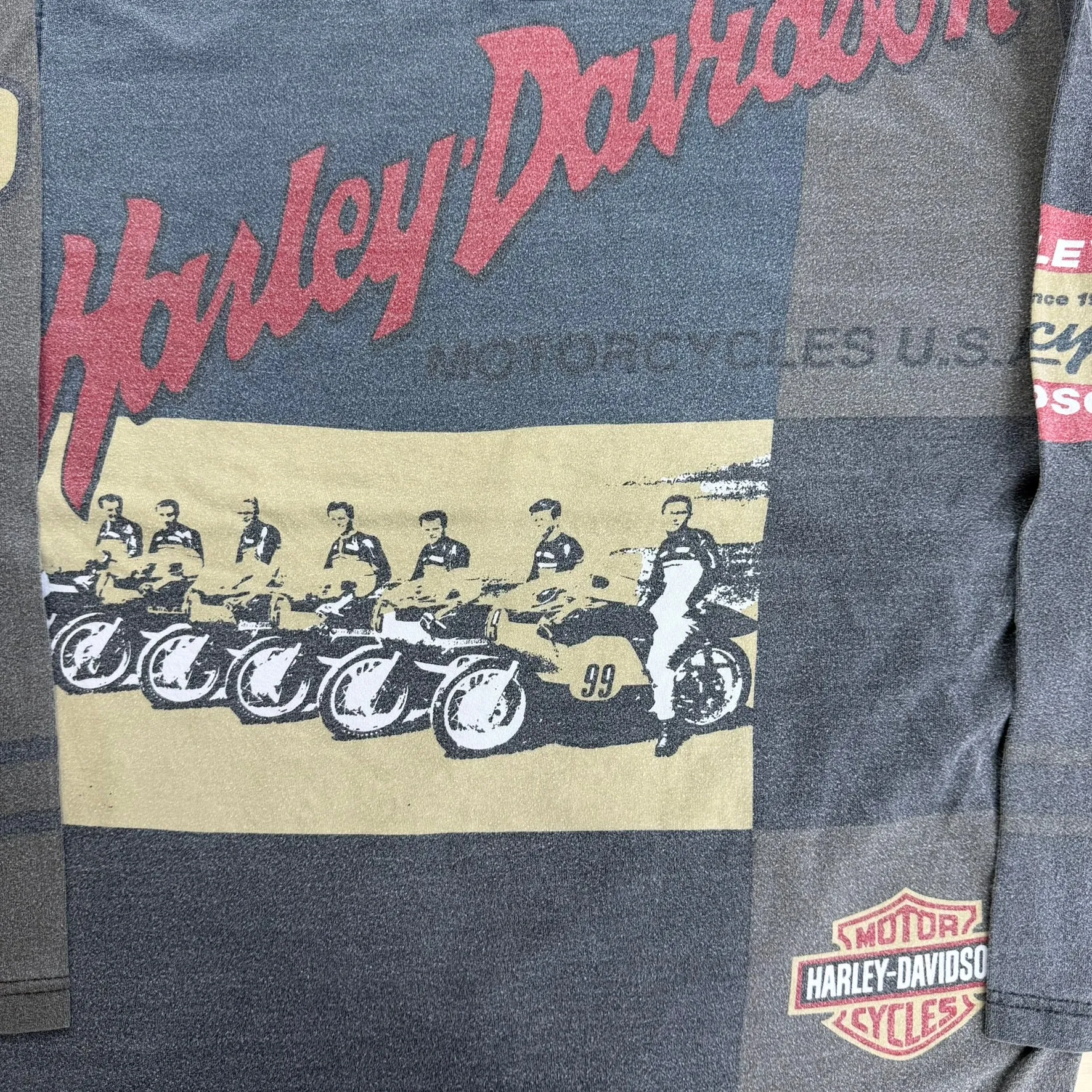 J- Vintage Harley Davidson All Over Print Graphic Long Sleeve Tee - L sold by HG Vintage product image thumbnail 2