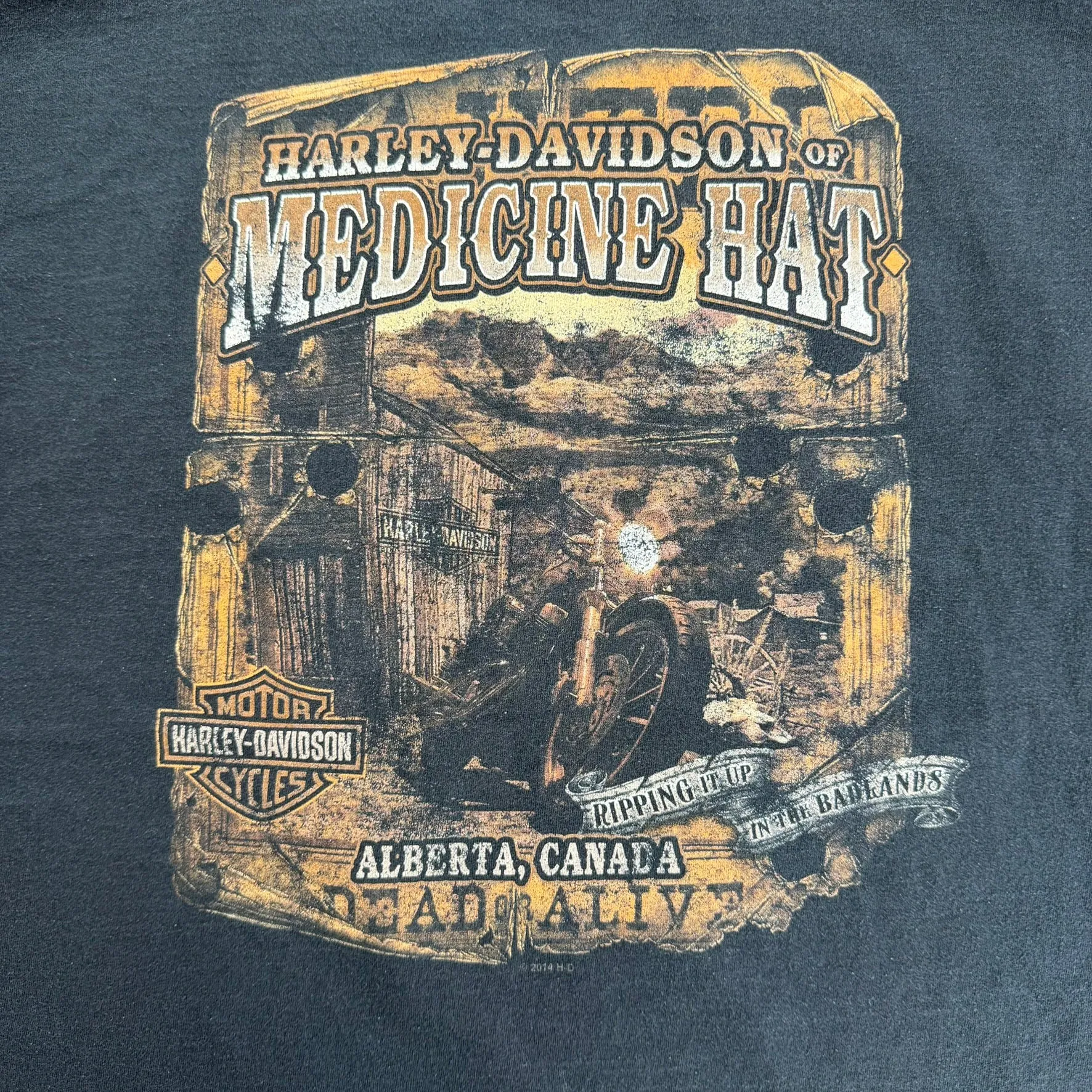 J- Vintage '14 Harley Davidson Medicine Hat Alberta Graphic Tee - 2XL sold by HG Vintage product image thumbnail 4