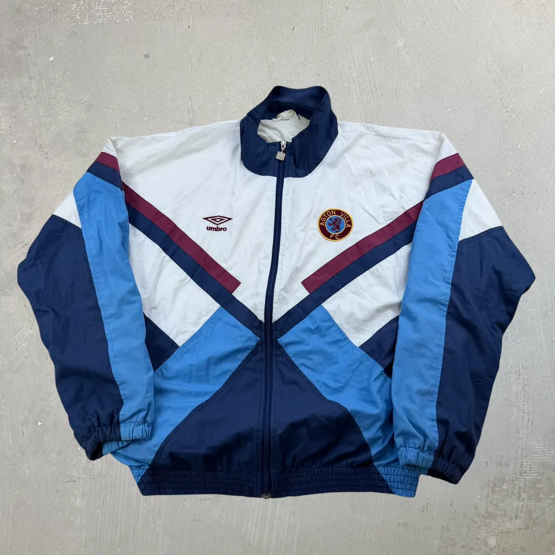J- Vintage Umbro Aston Villa FC Lightweight Zip Up Jacket - L sold by HG Vintage