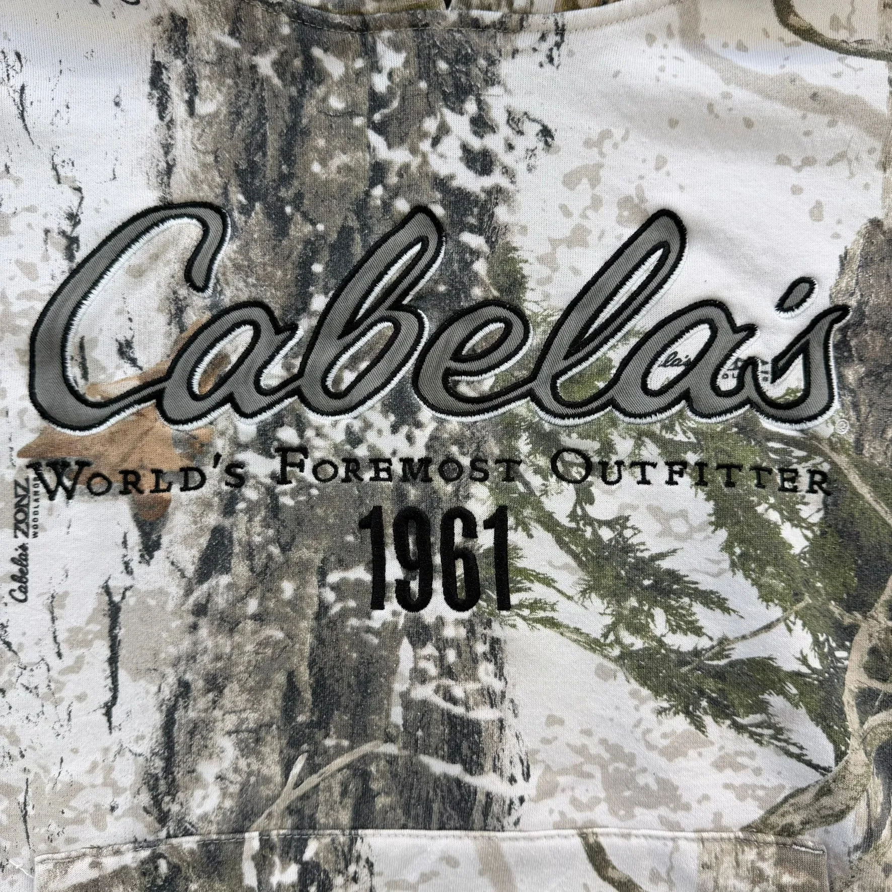 J- Cabela's ZONZ Woodland Real Tree Camo Hoodie - XL sold by HG Vintage product image thumbnail 2