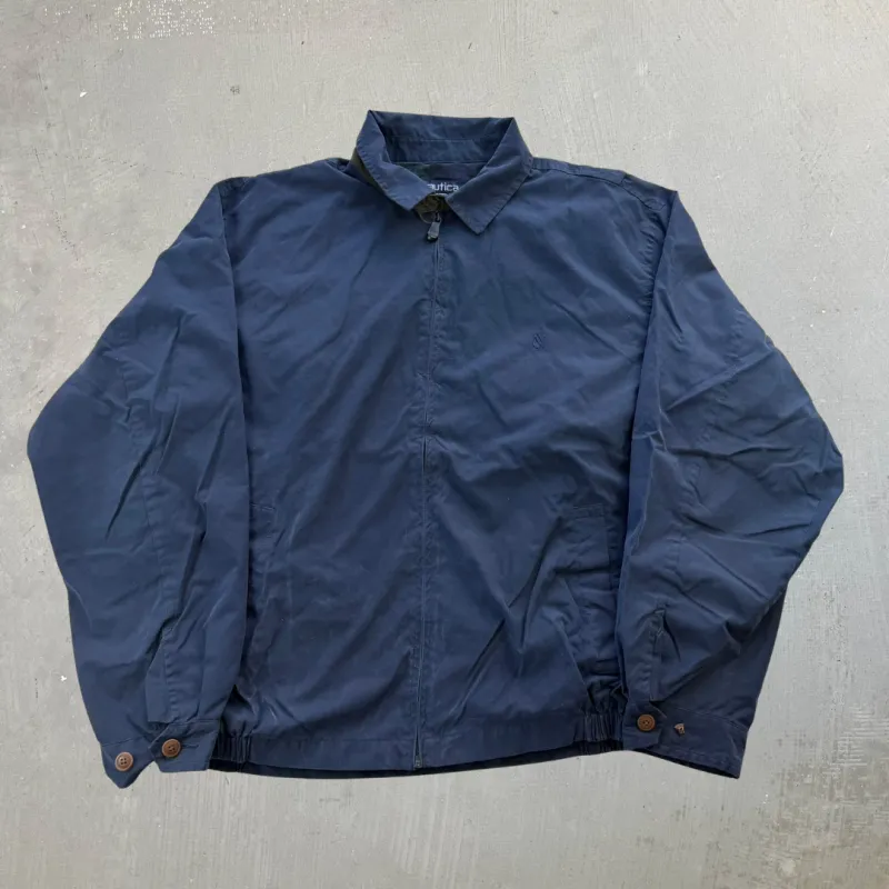 J- Vintage Nautica Navy Lightweight Zip Up Jacket  - 2XL made by HG Vintage