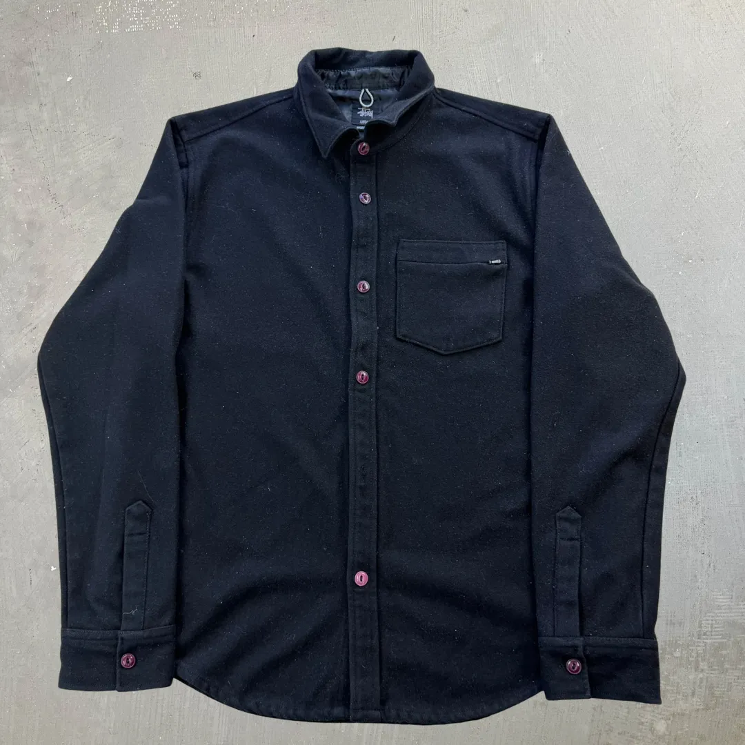 J- Vintage Stussy Black Wool Jacket - XL sold by HG Vintage