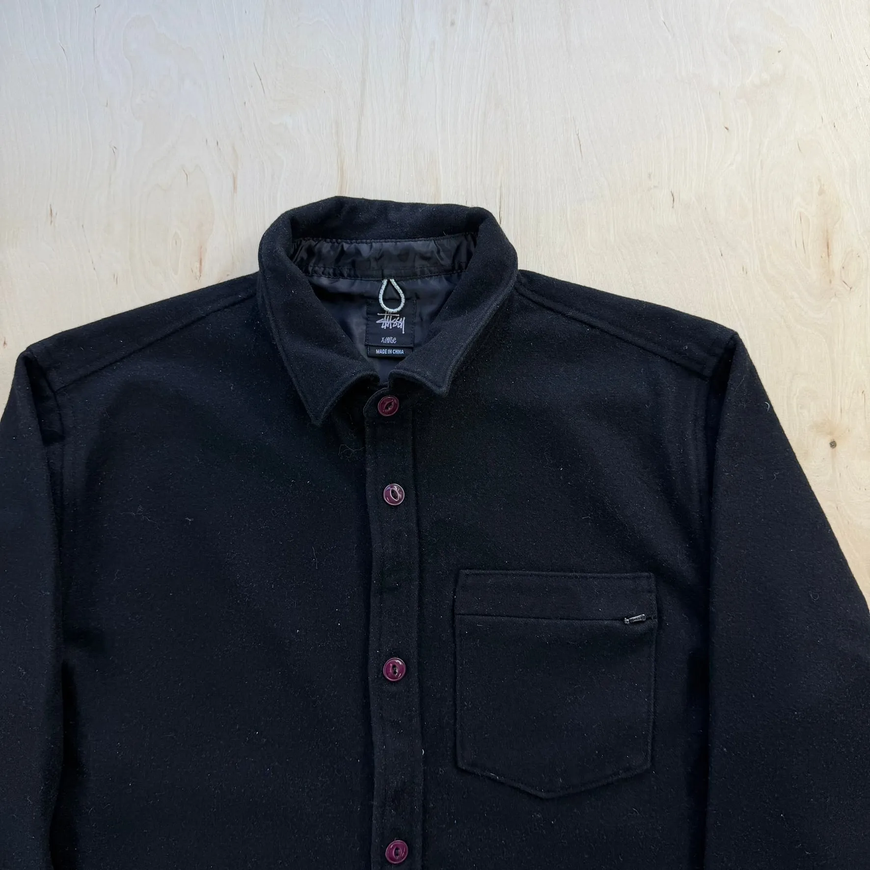J- Vintage Stussy Black Wool Jacket - XL sold by HG Vintage product image thumbnail 2