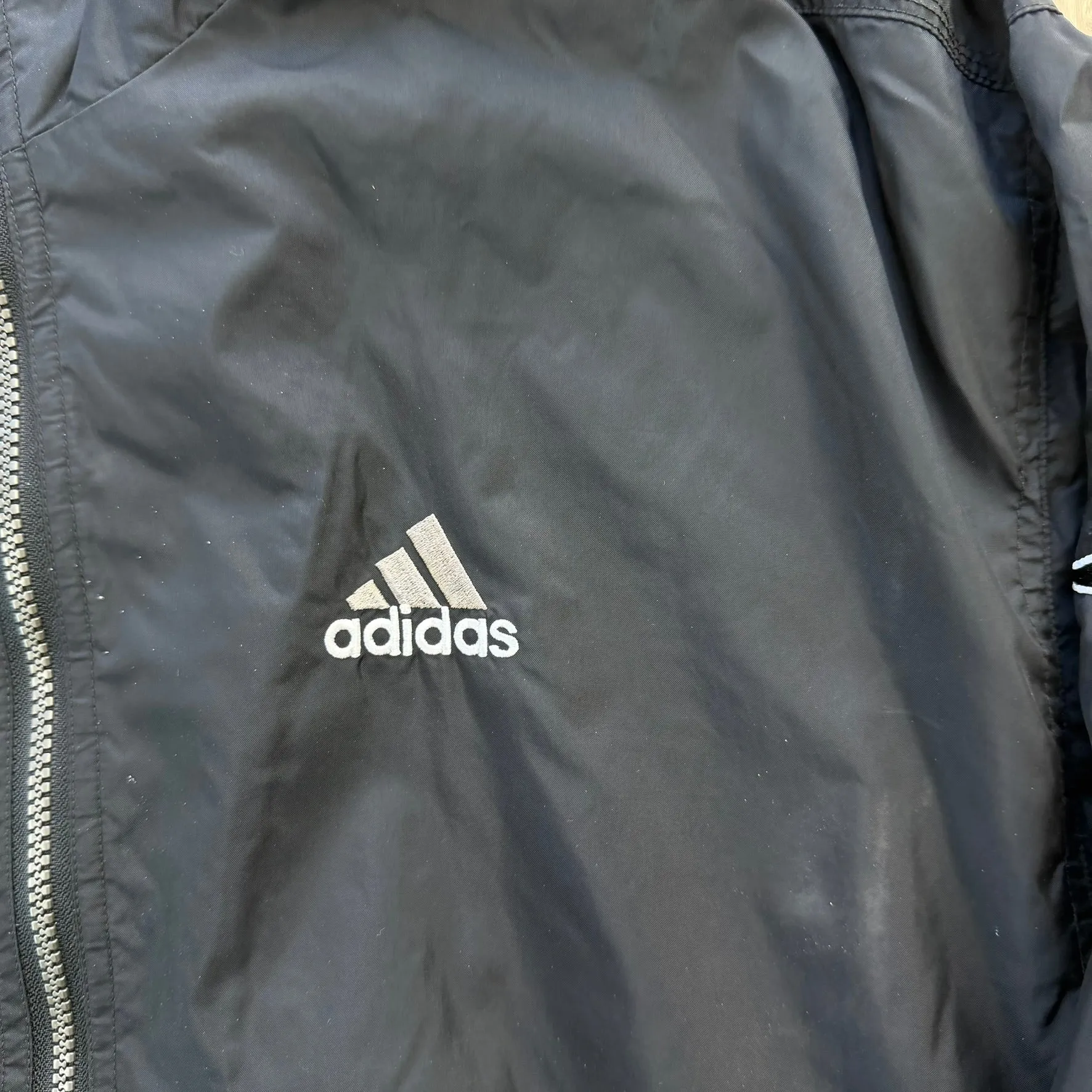 J- Vintage Adidas Black/White Zip Up Lightweight Jacket - M sold by HG Vintage product image thumbnail 2