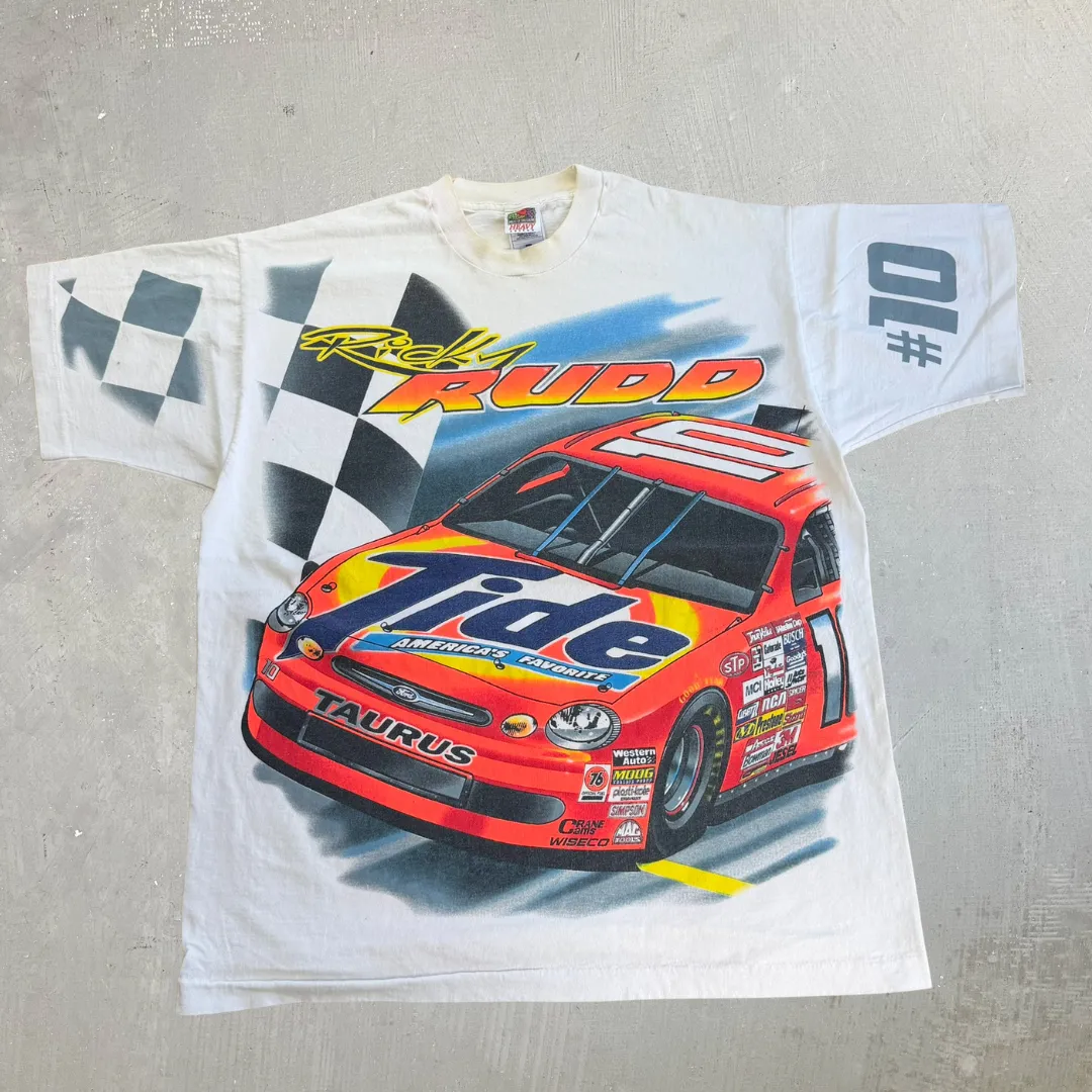 J- Vintage Nascar Ricky Rudd Tide Car Graphic Single Stitch Tee - XL sold by HG Vintage