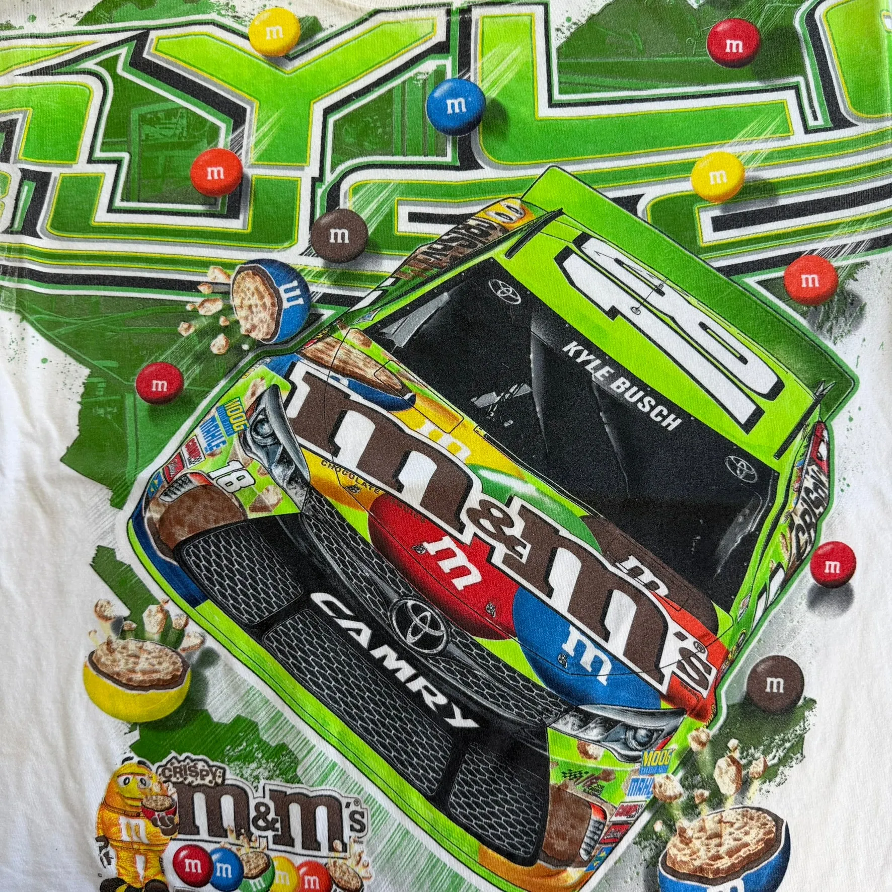 J- Vintage Nascar Kyle Busch M&M Car Graphic Tee - L sold by HG Vintage product image thumbnail 2