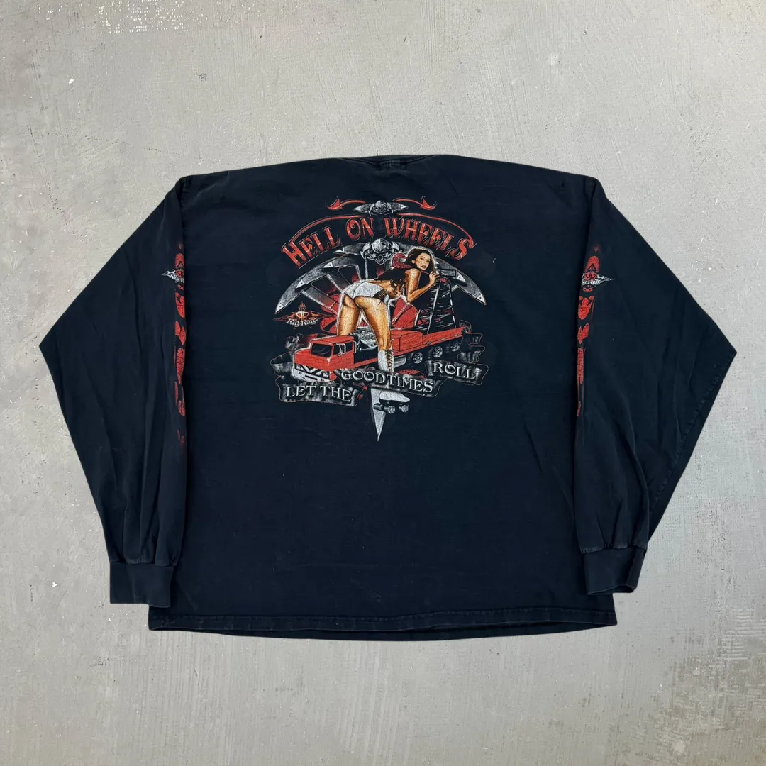 J- Vintage '08 Rigragz Hell On Wheels Graphic Long Sleeve Tee - 2XL sold by HG Vintage product image thumbnail 3