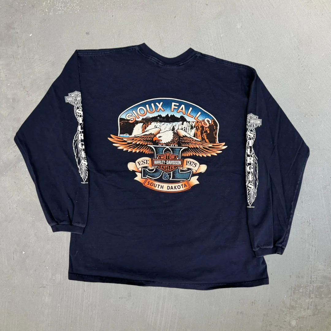J- Vintage '00 Harley Davidson Sturgis Black Hills Rally Graphic Made In USA Long Sleeve Tee - XL sold by HG Vintage product image thumbnail 3