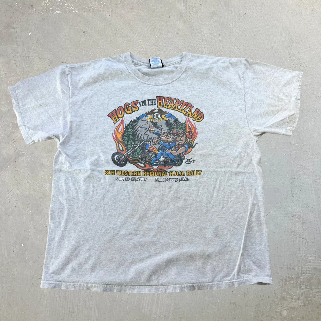 J- Vintage '07 Harley Davidson Owner Group Prince George Rally Graphic Tee - XL sold by HG Vintage