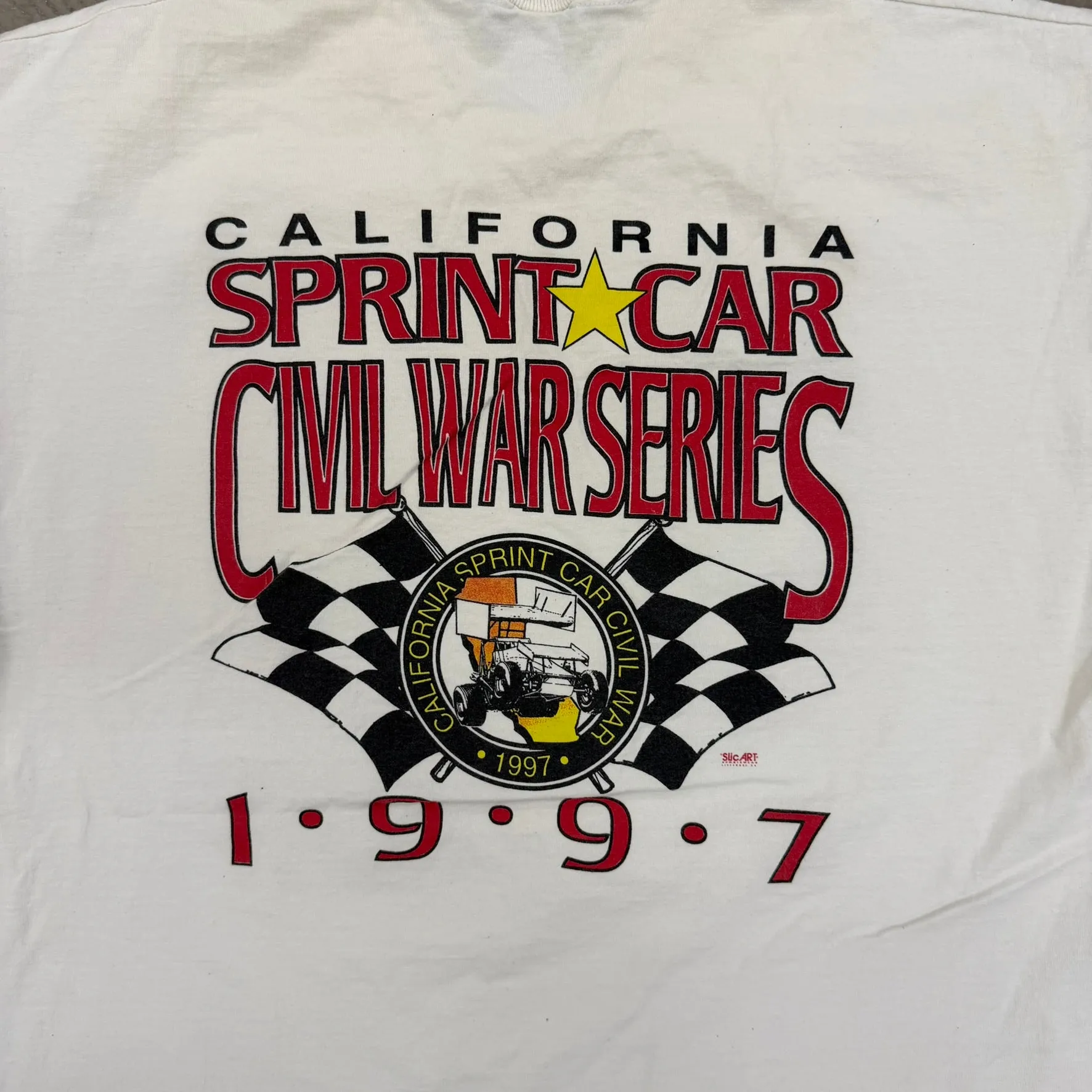 J- Vintage '97 California Sprint Car Civil War Made In USA Graphic Tee - XL sold by HG Vintage product image thumbnail 4