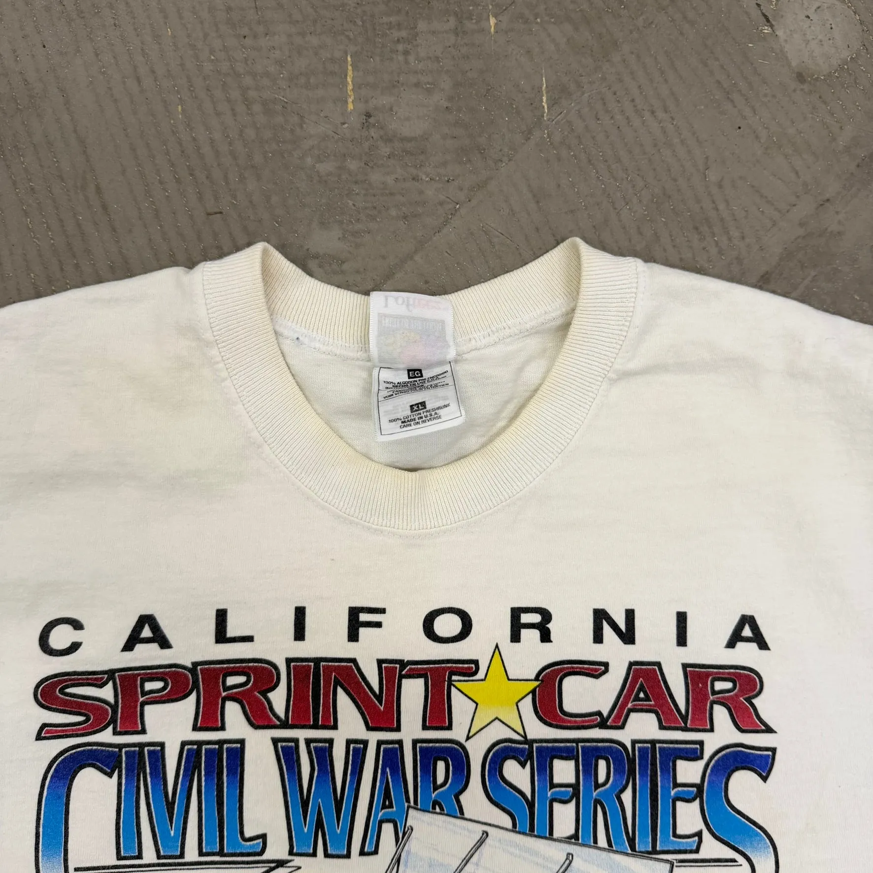 J- Vintage '97 California Sprint Car Civil War Made In USA Graphic Tee - XL sold by HG Vintage product image thumbnail 5