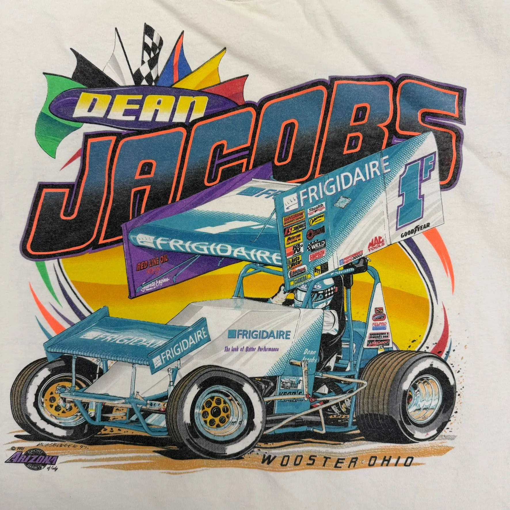 J- Vintage '97 Dean Jacobs Car Wooster Ohio Graphic Made In USA Single Stitch Tee - XL sold by HG Vintage product image thumbnail 2