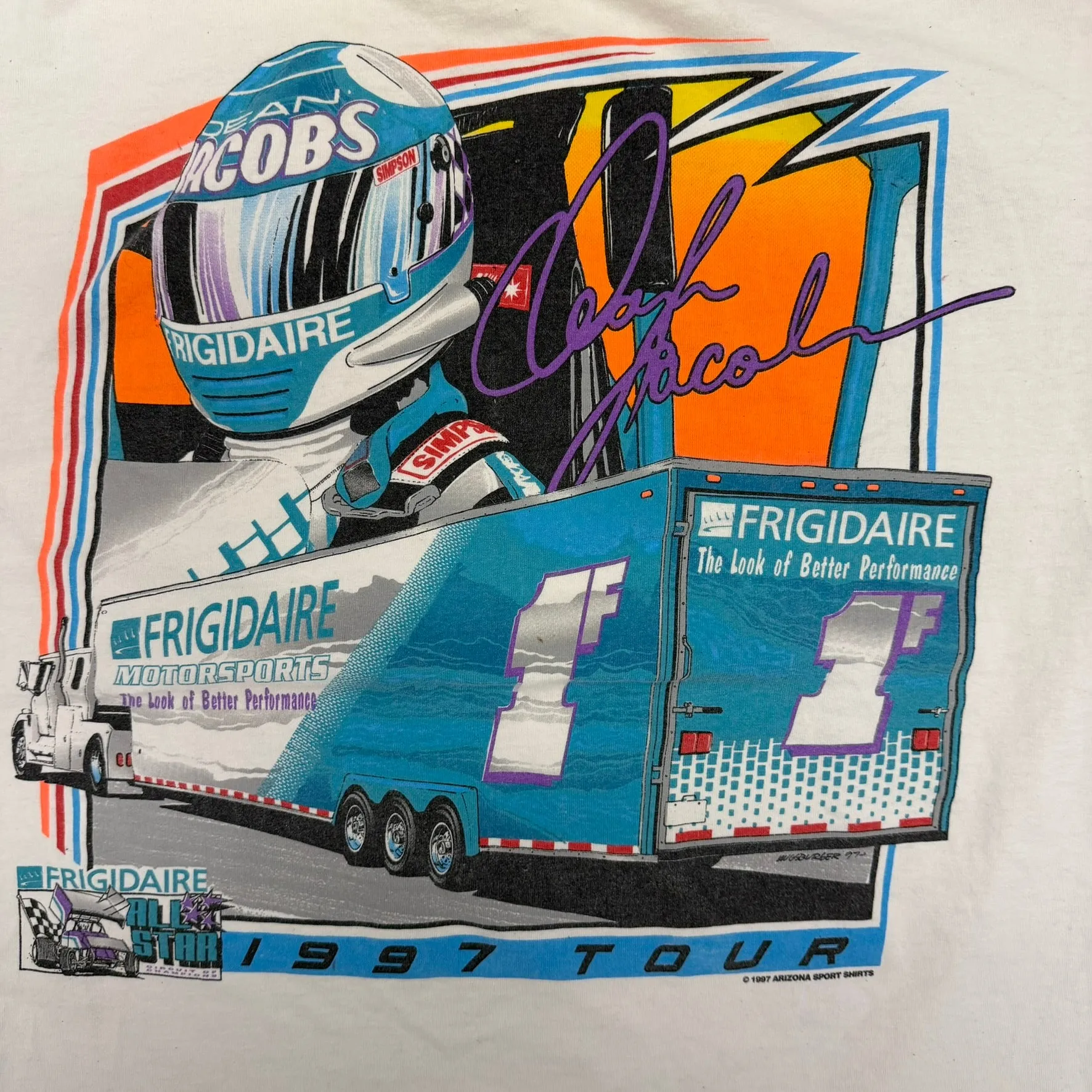 J- Vintage '97 Dean Jacobs Car Wooster Ohio Graphic Made In USA Single Stitch Tee - XL sold by HG Vintage product image thumbnail 4