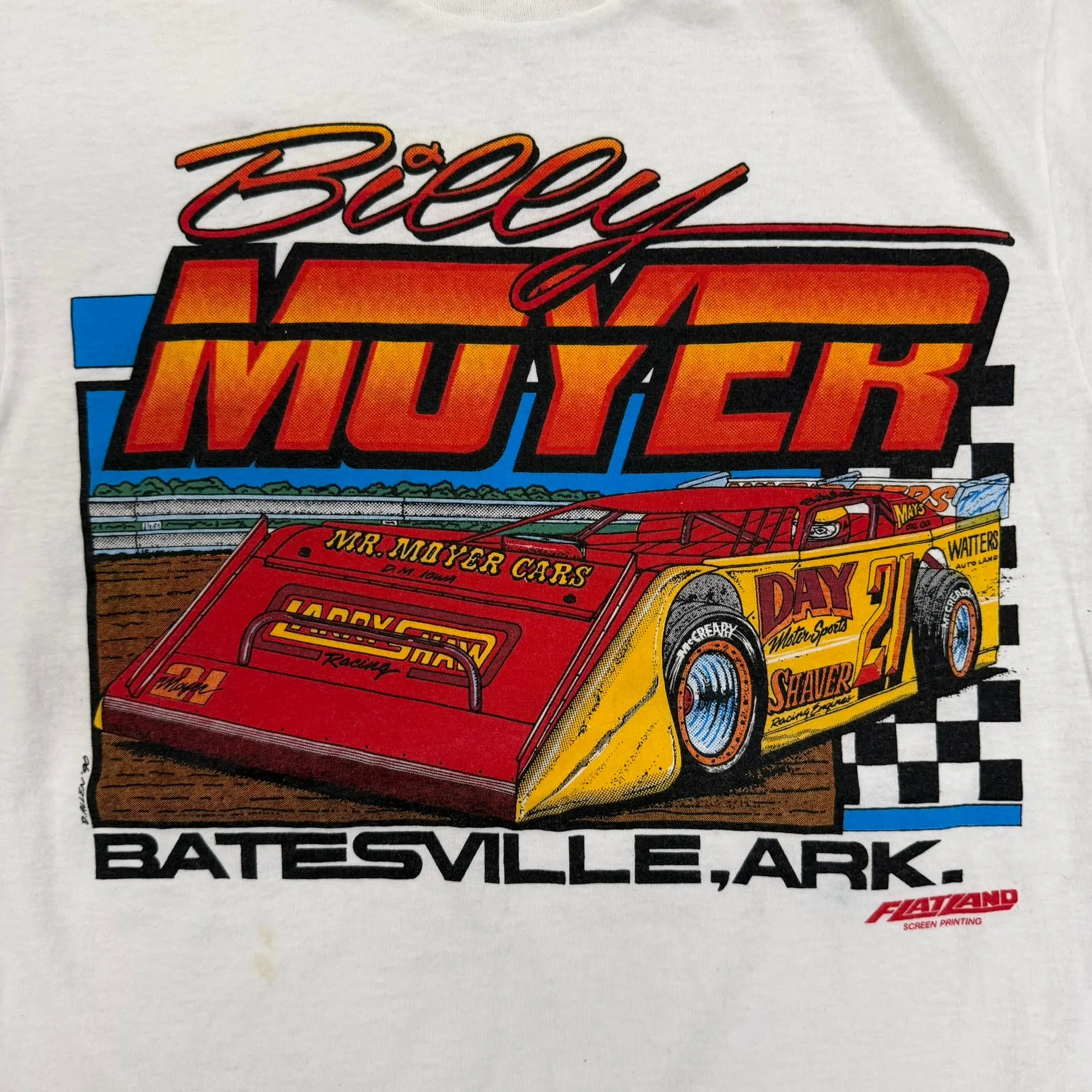 J- Vintage '90 Billy Moyer Car Graphic Single Stitch Tee - L sold by HG Vintage product image thumbnail 2