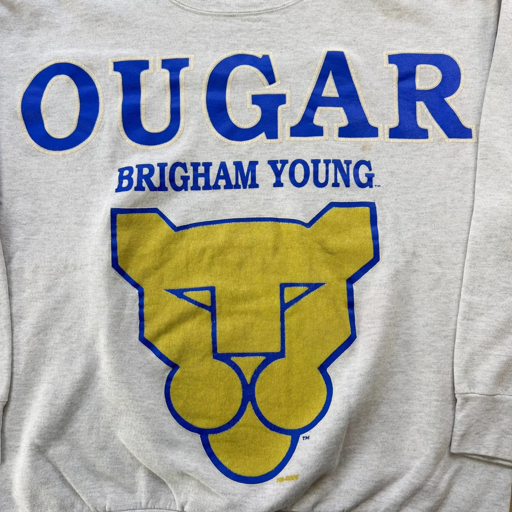 J- Vintage Brigham Young University Cougars Text & Logo Crewneck - L sold by HG Vintage product image thumbnail 2