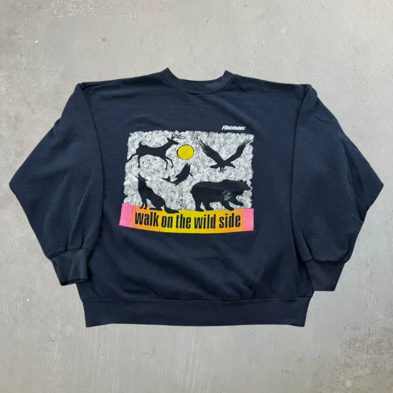 J- Vintage Flintstone Walk On The Wild Side Graphic Crewneck - L made by HG Vintage