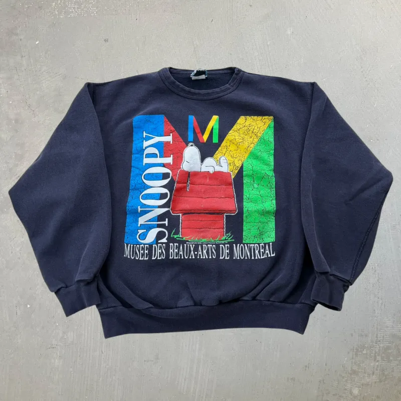 J- Vintage Snoopy Museum Of Fine Arts Of Montreal Graphic Crewneck - M made by HG Vintage