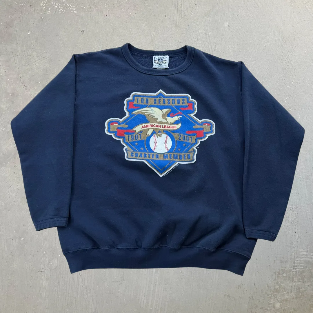 J- Vintage '01 100th MLB Season Graphic Lee Women's Crewneck - M sold by HG Vintage