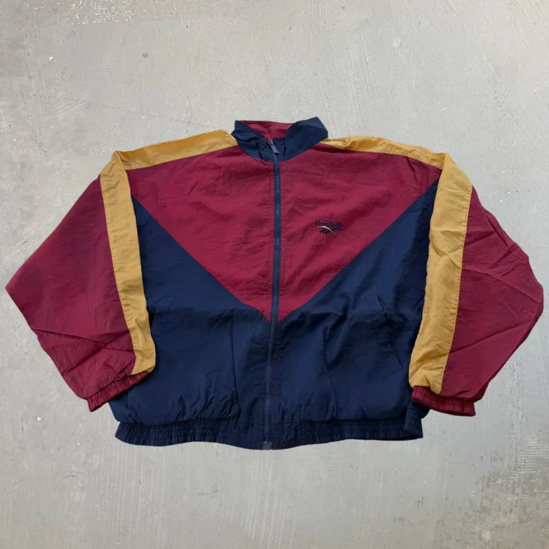 J- Vintage Reebok Navy/Maroon Zip Up Lightweight Jacket - L made by HG Vintage