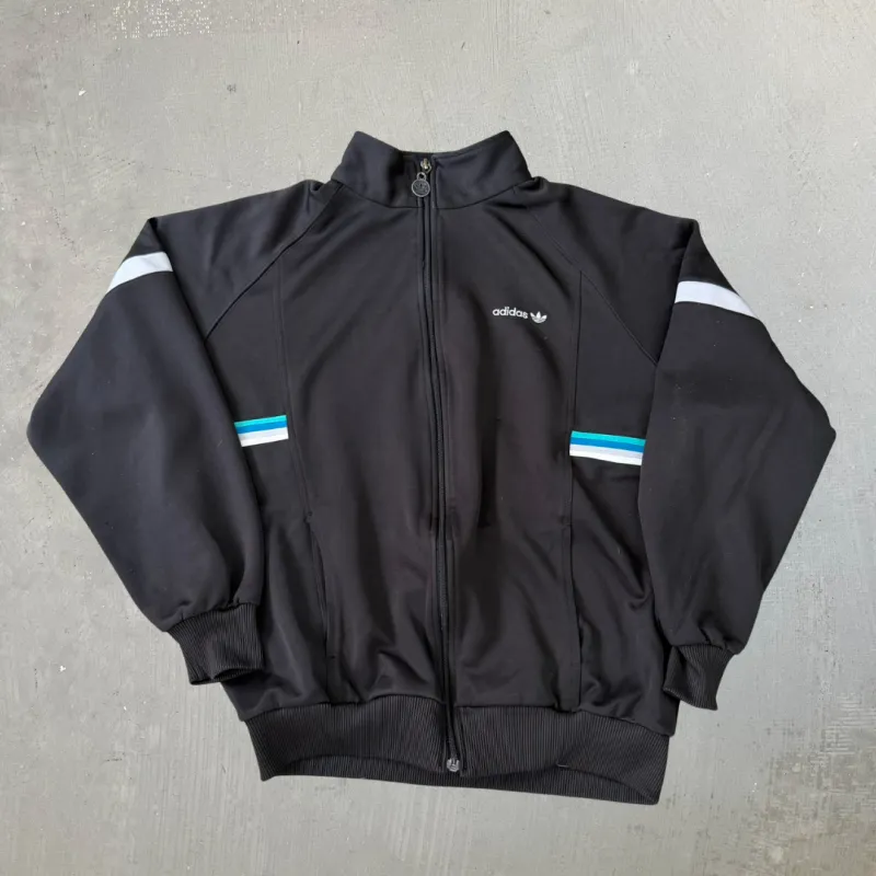 J- Vintage Adidas Black Zip Up Track Jacket - M made by HG Vintage