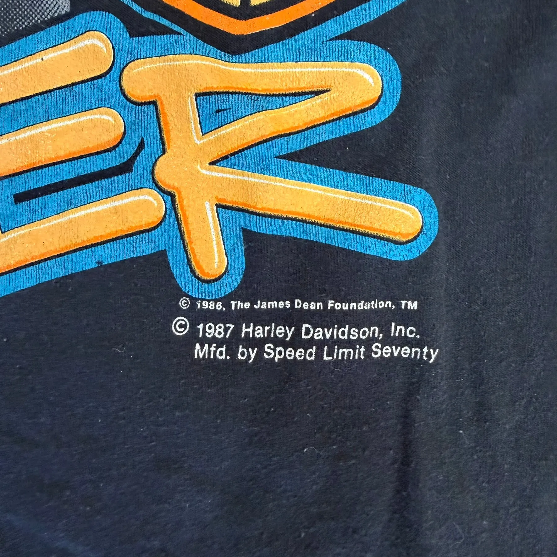 J- Vintage '87 Harley Davidson James Dean Rebel Rider Made In USA Single Stitch Tee - L sold by HG Vintage product image thumbnail 3