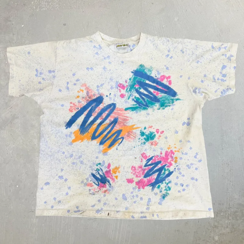 J- Vintage Jacques Moret All Over Print Graphic Single Stitch Tee - L sold by HG Vintage