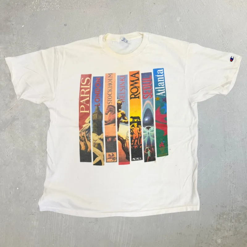 J- Vintage '96 Champion Atlanta Olympics Made In USA Single Stitch Tee - XL made by HG Vintage